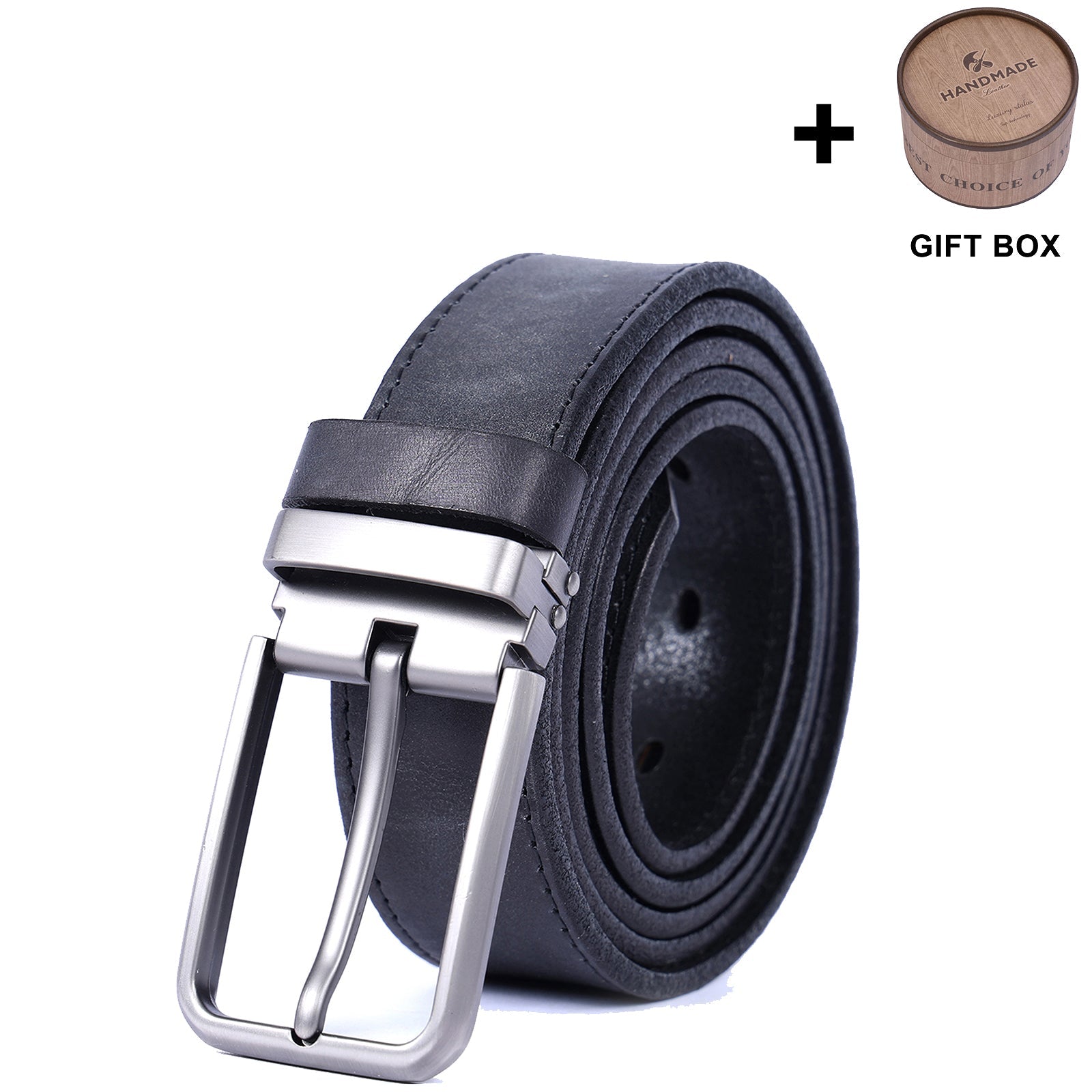 Genuine Leather Men's Belt & Thick Full Grain & Handmade Belt