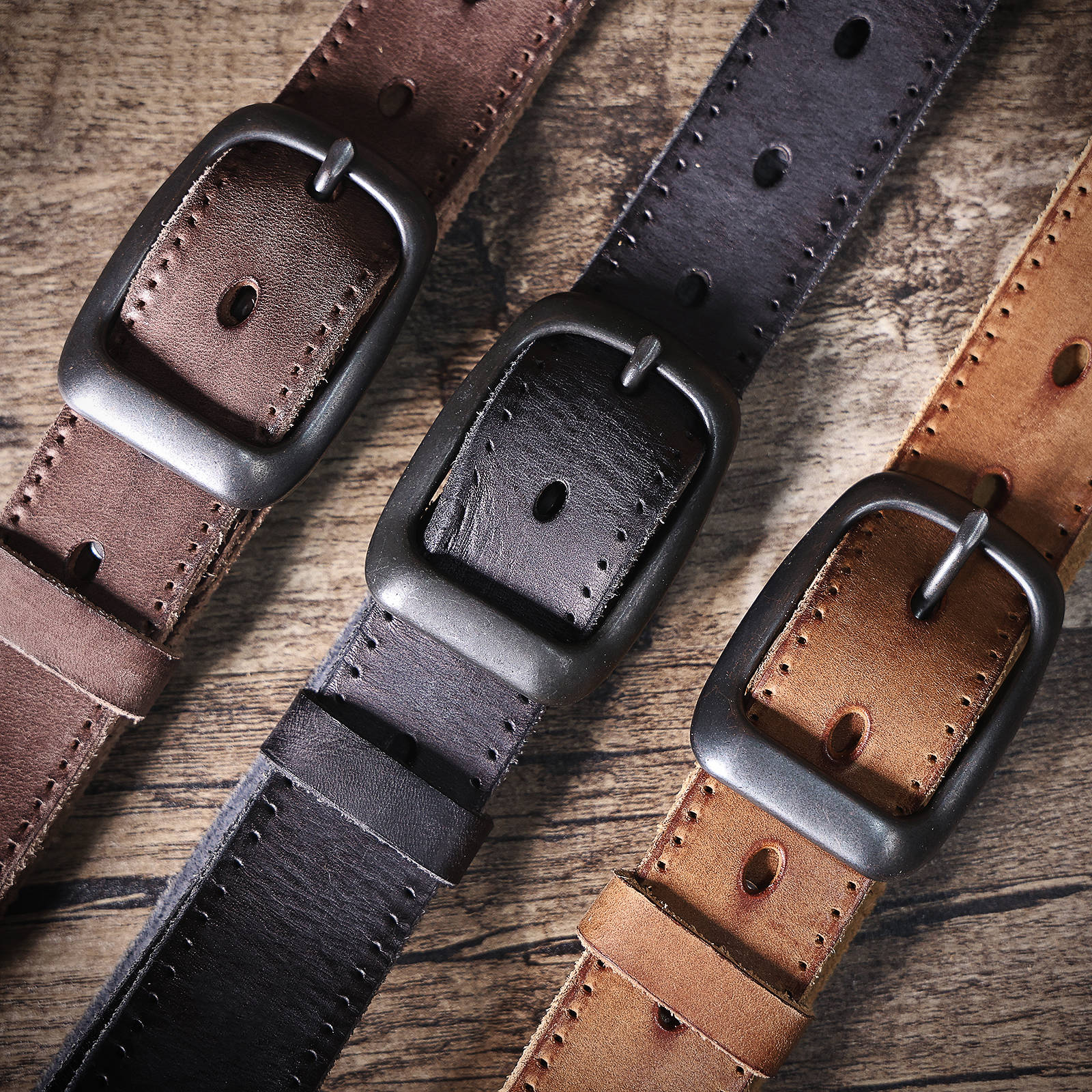 Genuine Leather Men's Belt & Thick Full Grain & Handmade Belt