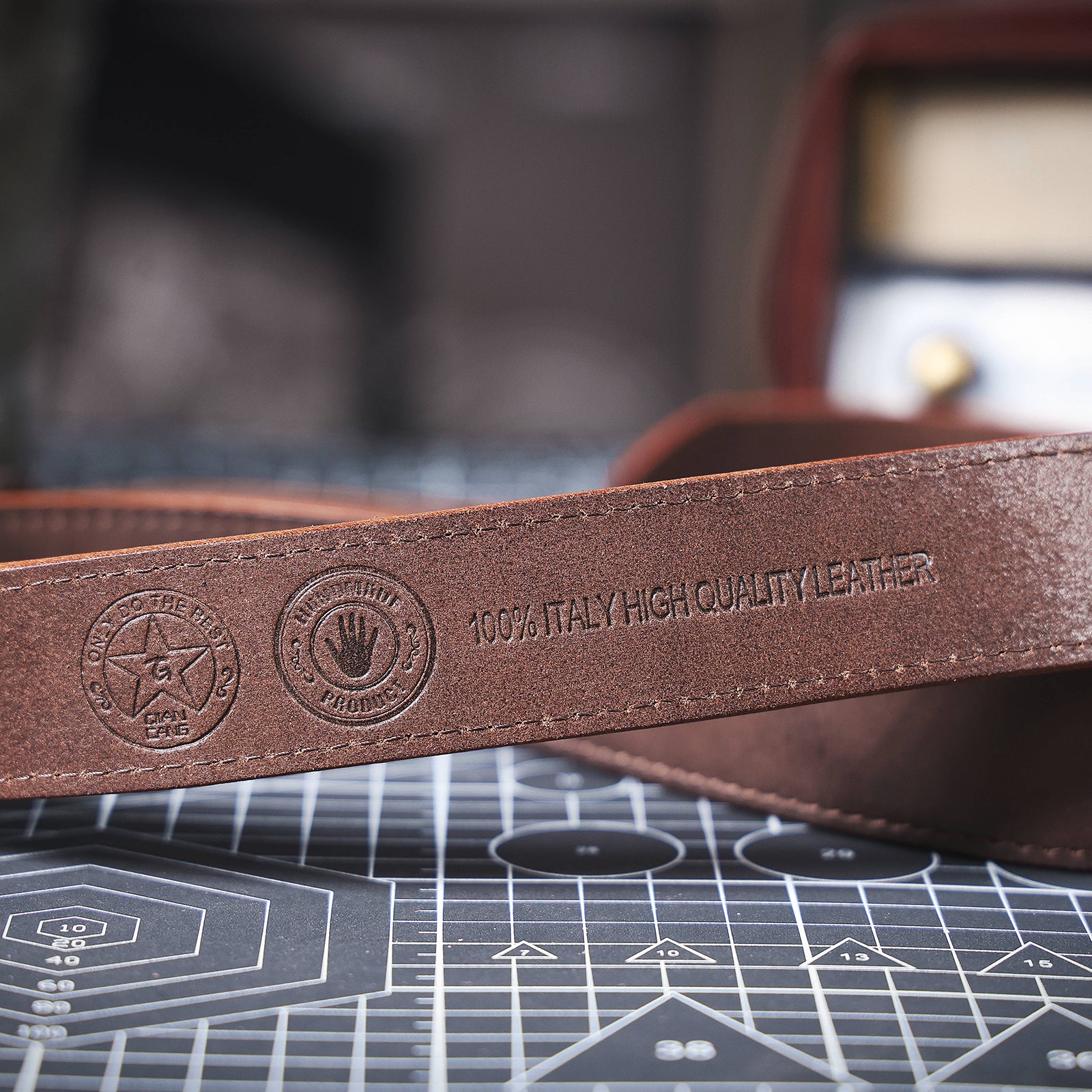 Genuine Leather Men's Belt & Thick Full Grain & Handmade Belt