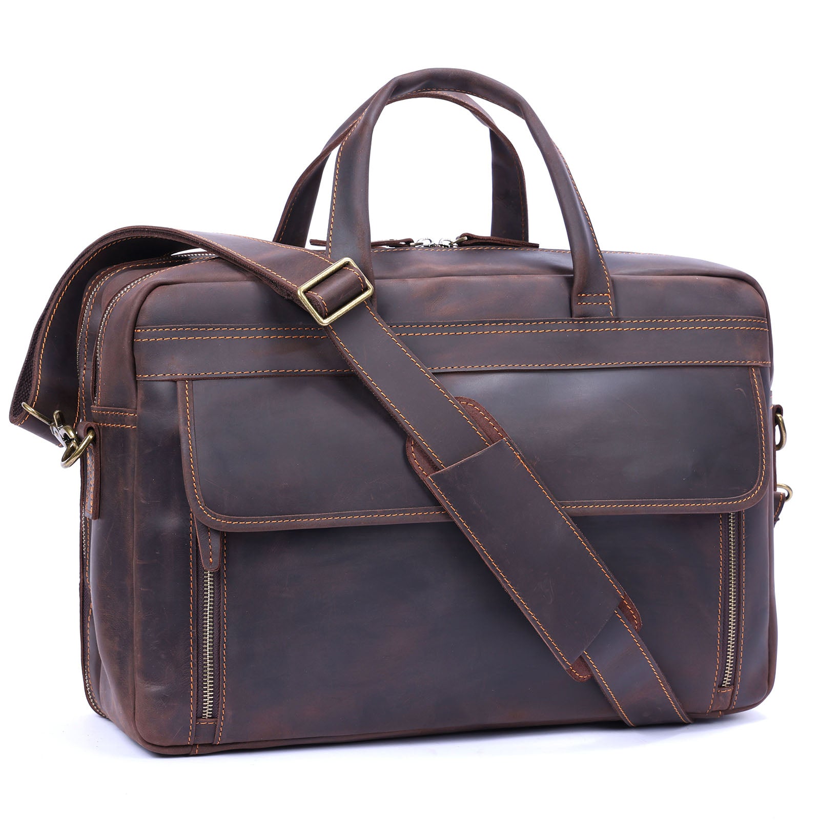 Full-Grain Genuine Leather brief case