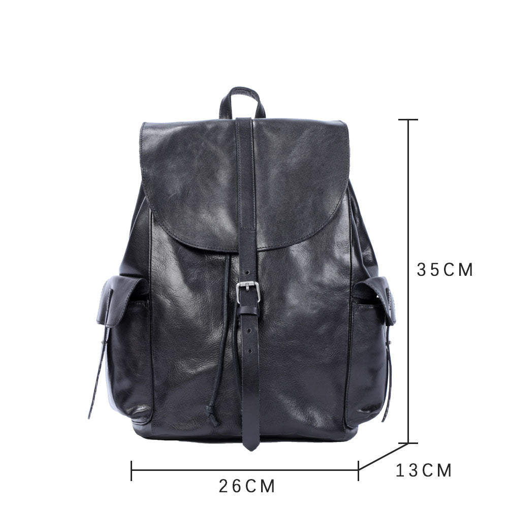 Genuine Leather Backpack For Men & Full Grain Leather & Handcrafted Daypack