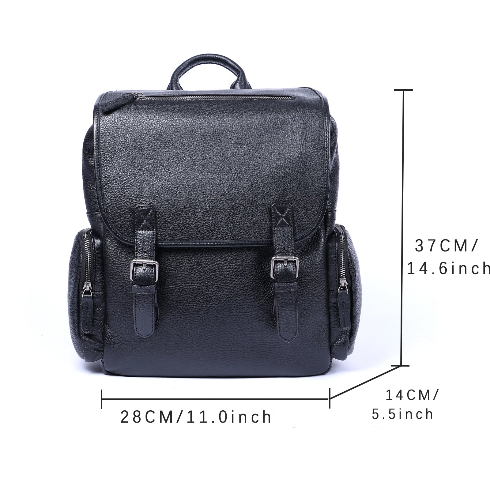 Genuine Leather Backpack For Men & Full Grain Leather & Daypack