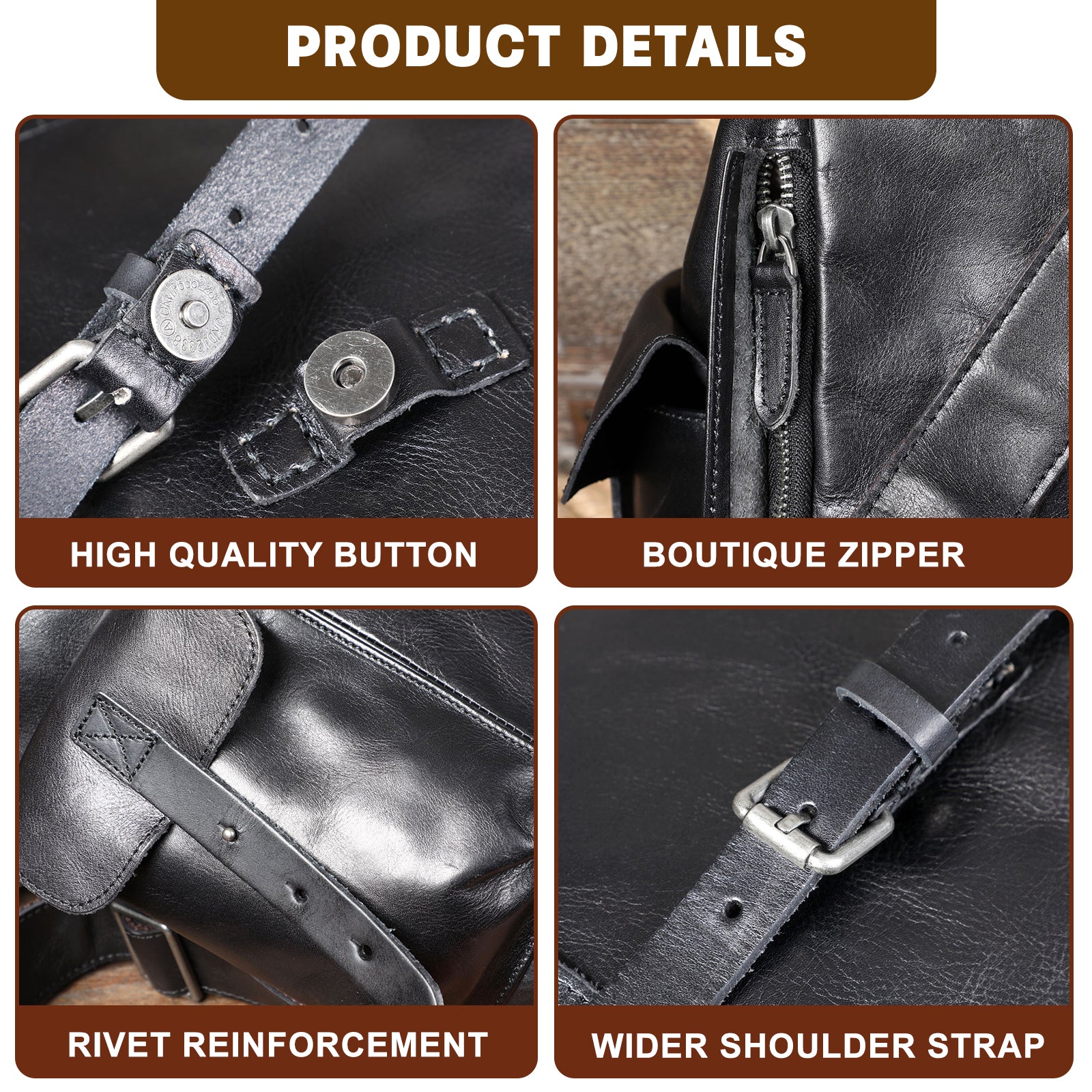 Genuine Leather Backpack For Men & Full Grain Leather & Handcrafted Daypack